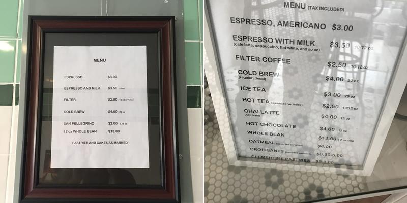 Kitten cafe Menu