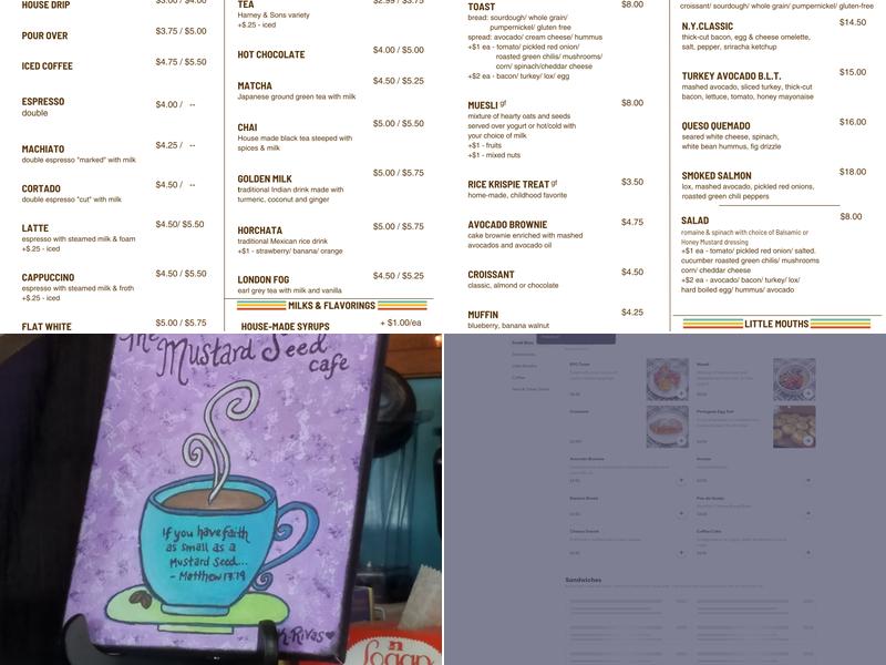 Redemption Coffee Menu