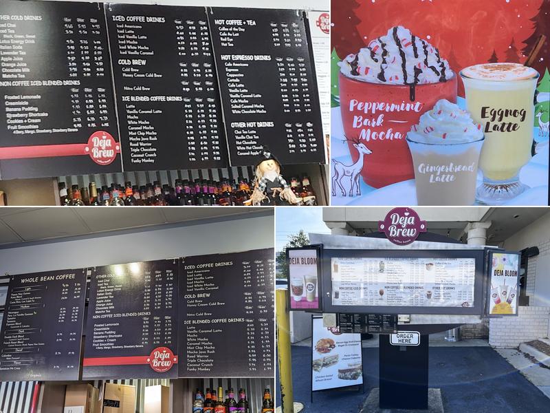 Deja Brew Coffee House Menu