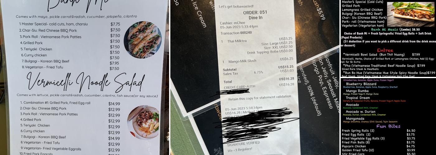 MasterTea Cafe & Bites Menu