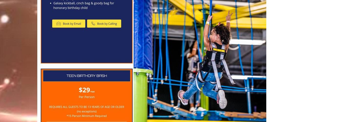 Galaxy Fun Park Menu