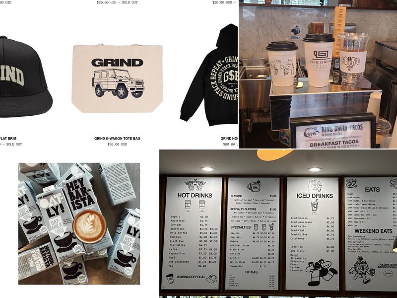 The Grind Shop Menu