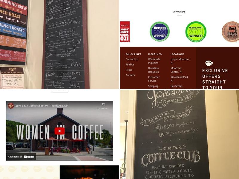 Java Love Coffee Bar Menu