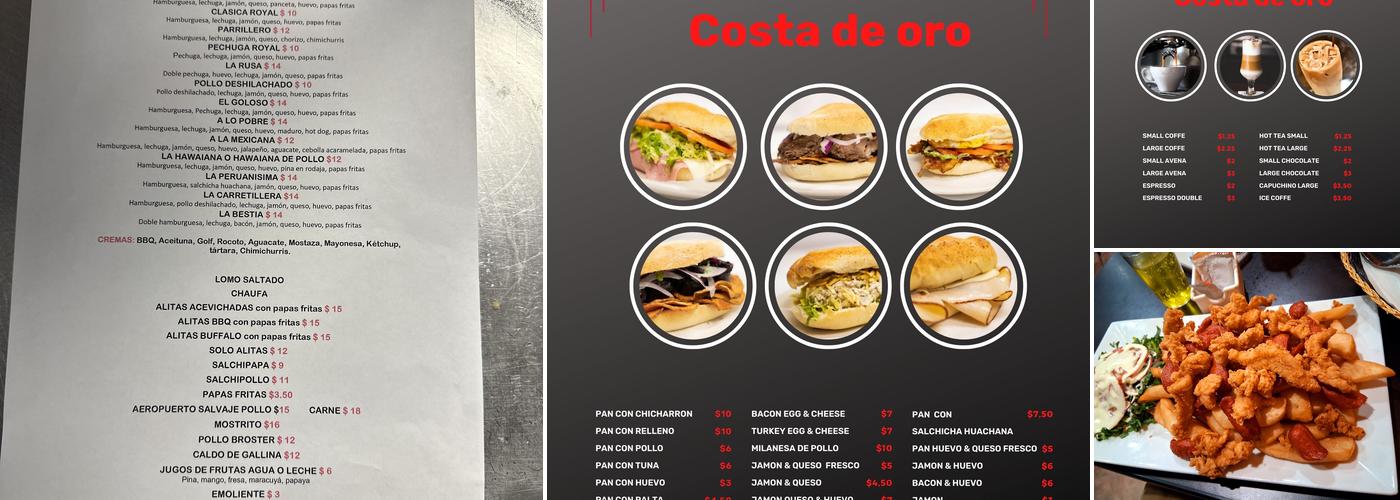 Costa De Oro Menu