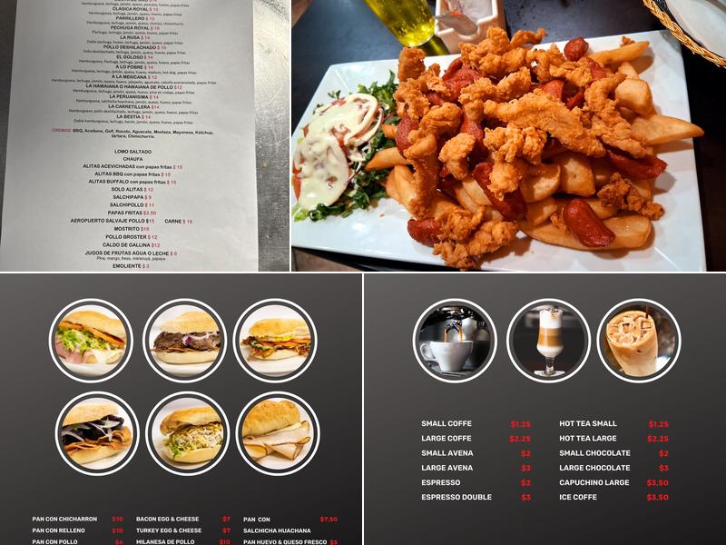 Costa De Oro Menu