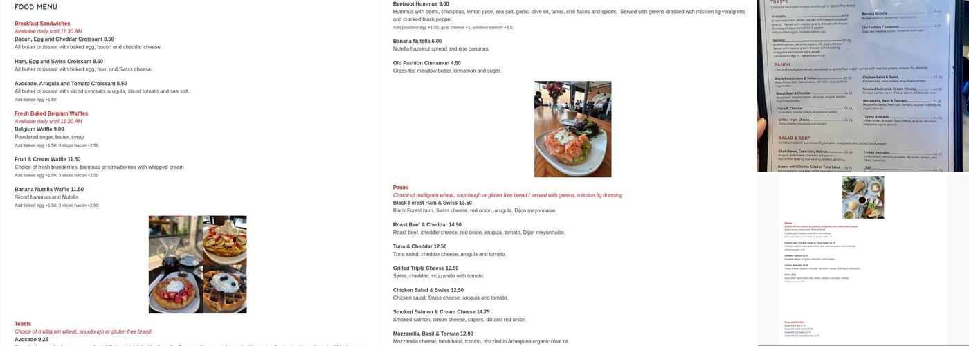 The Coffee Box Menu