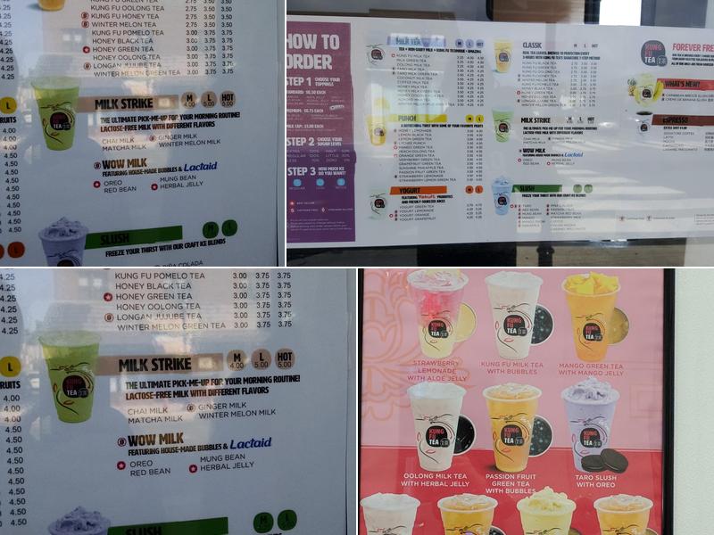 Kung Fu Tea Menu