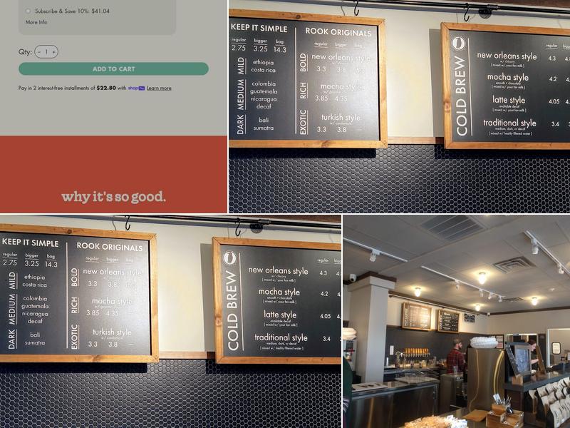 Rook Coffee Menu