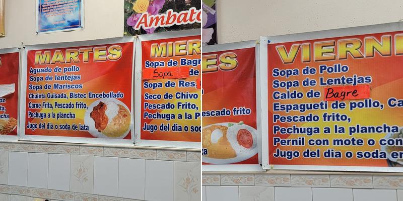 Danni's Bakery - Panadería Ambateño Menu