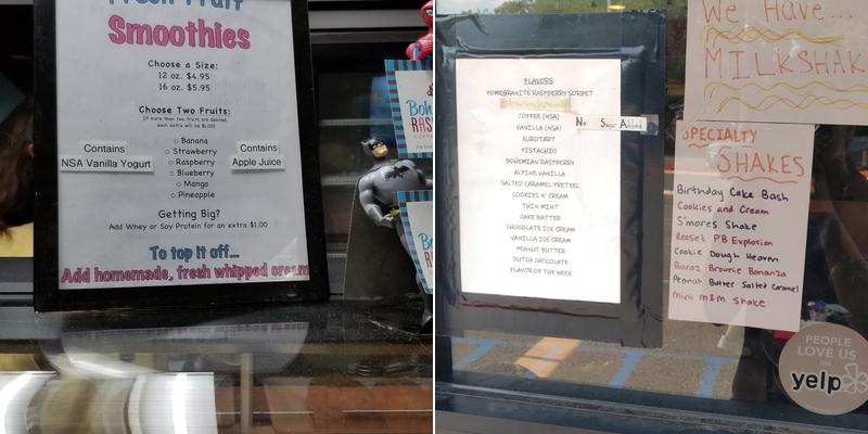 Bohemian Raspberry Menu