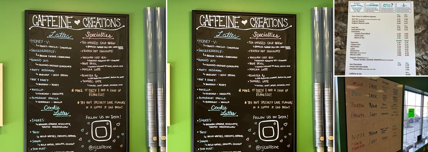 Caffeine Menu