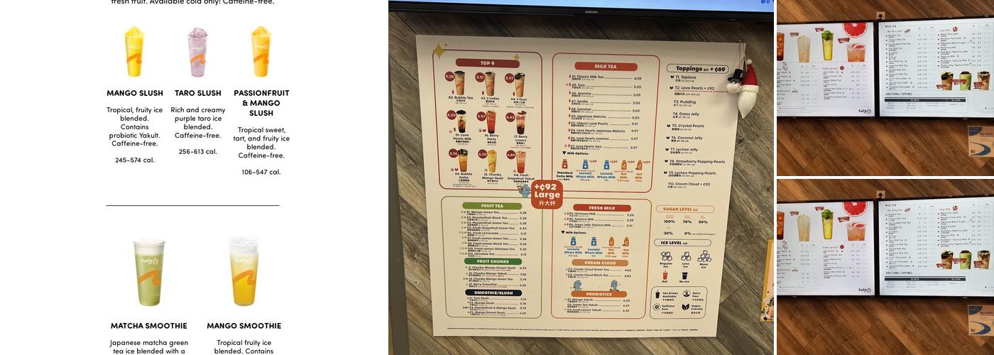 CoCo Fresh Tea & Juice Menu