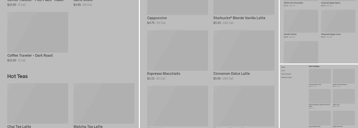 Starbucks Menu