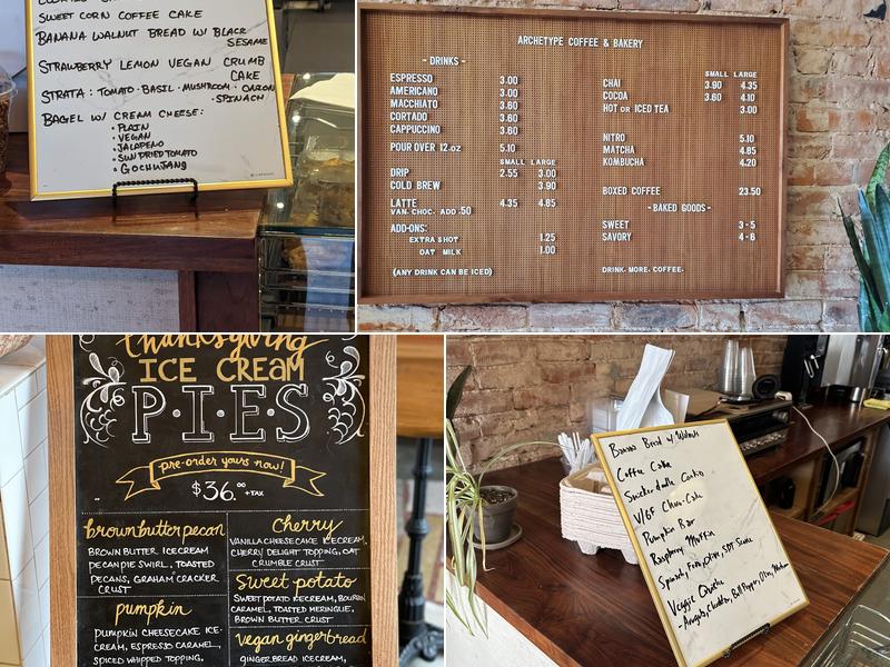 Archetype Coffee Menu