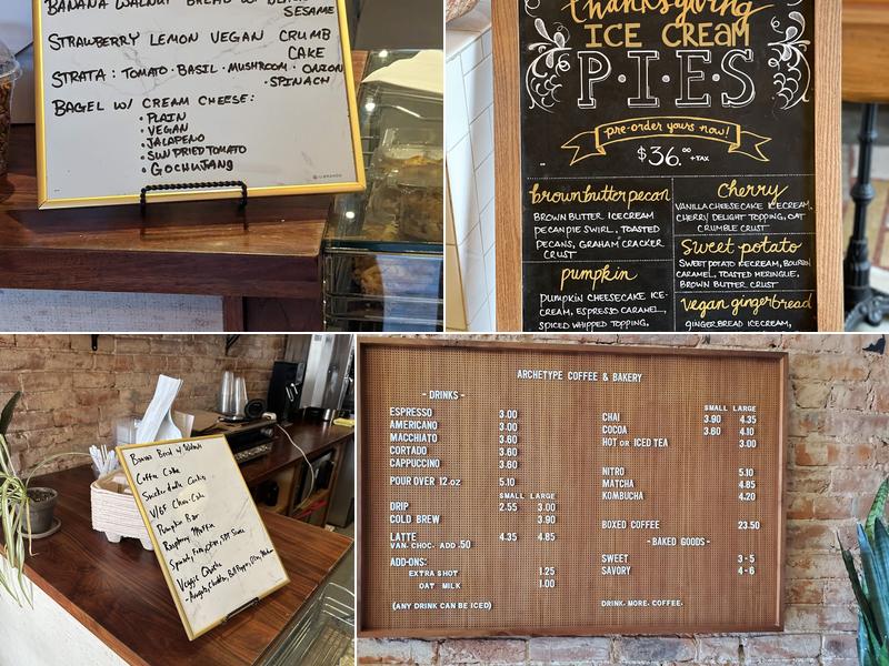 Archetype Coffee Menu