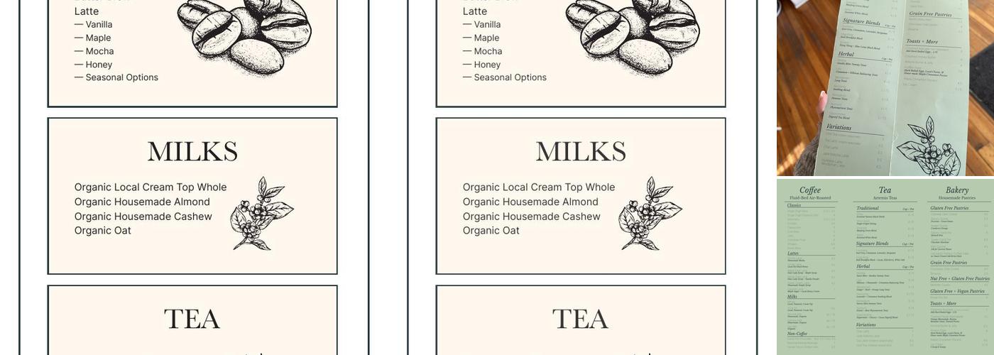Myrtle&Cypress Coffeehouse Menu