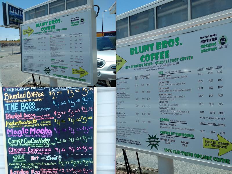 Blunt Bros Coffee Nob Hill Menu