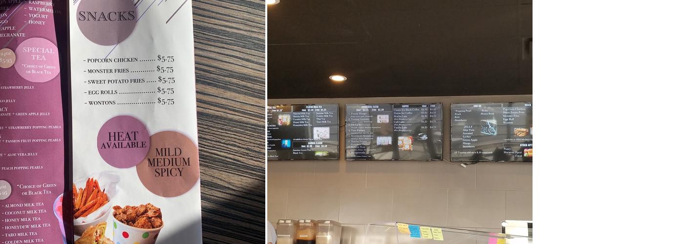 Zero Degrees Menu