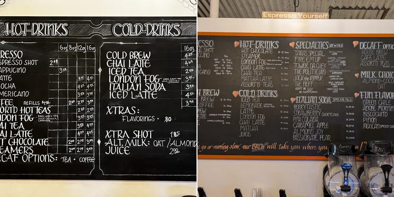 Studio Bake Shoppe Menu