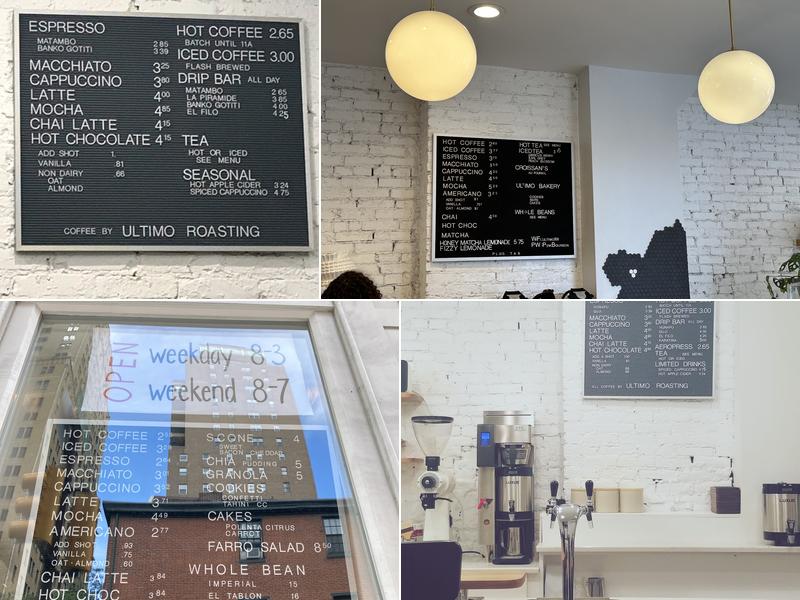 Ultimo Coffee Menu