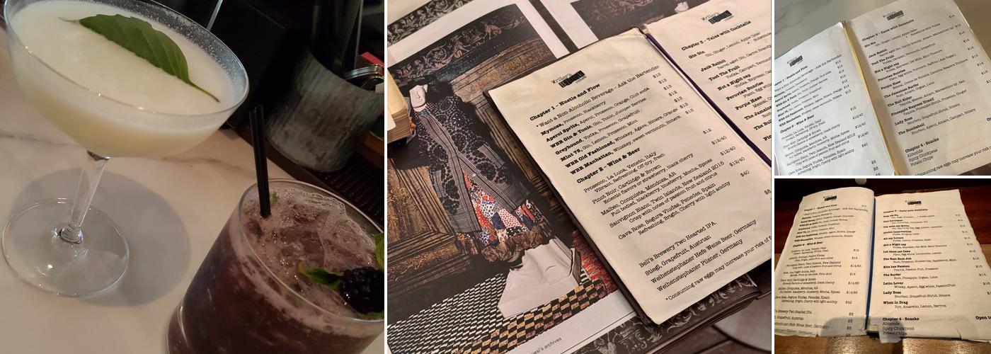 Writer's Block Rehab Menu