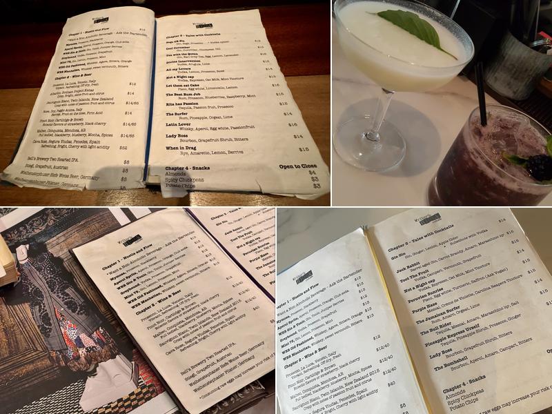 Writer's Block Rehab Menu