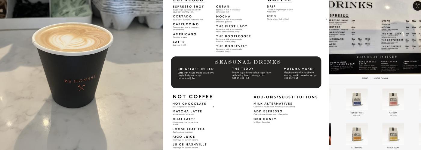 Honest Coffee Roasters Berry Farms Menu