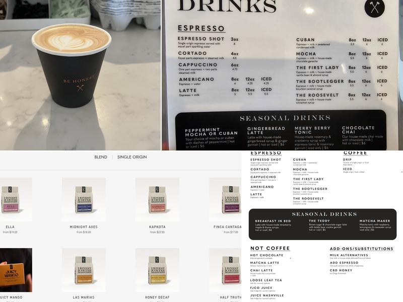 Honest Coffee Roasters Berry Farms Menu