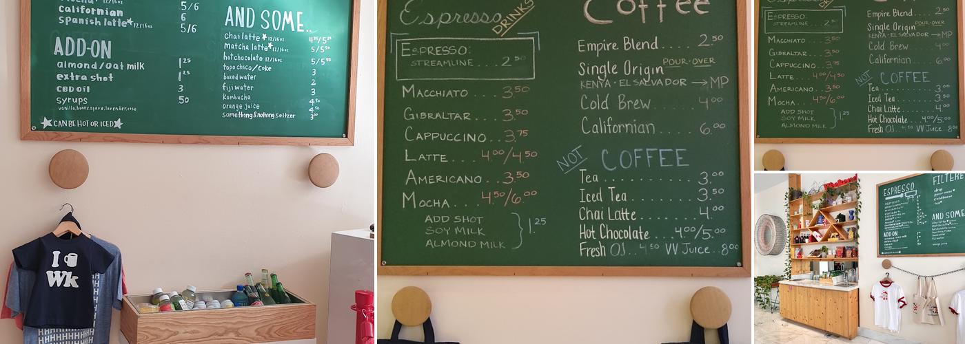 Weekend Coffee Menu
