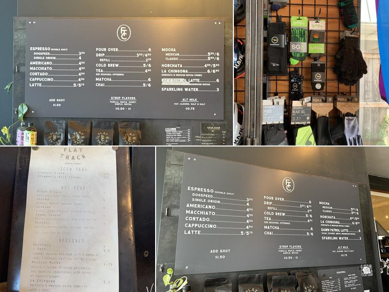 Flat Track Coffee Menu