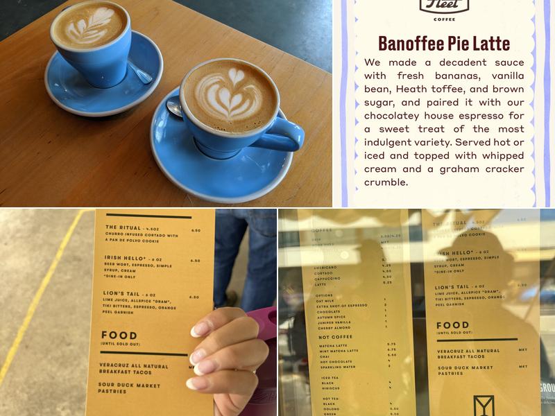 Fleet Coffee Menu