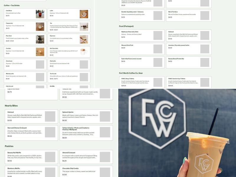 Fort Worth Coffee Co. Menu