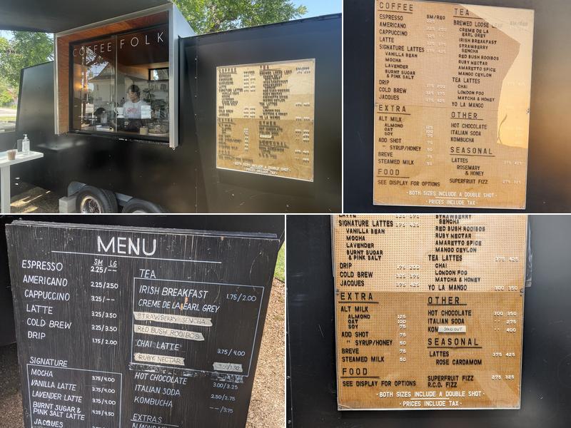 Coffee Folk Menu