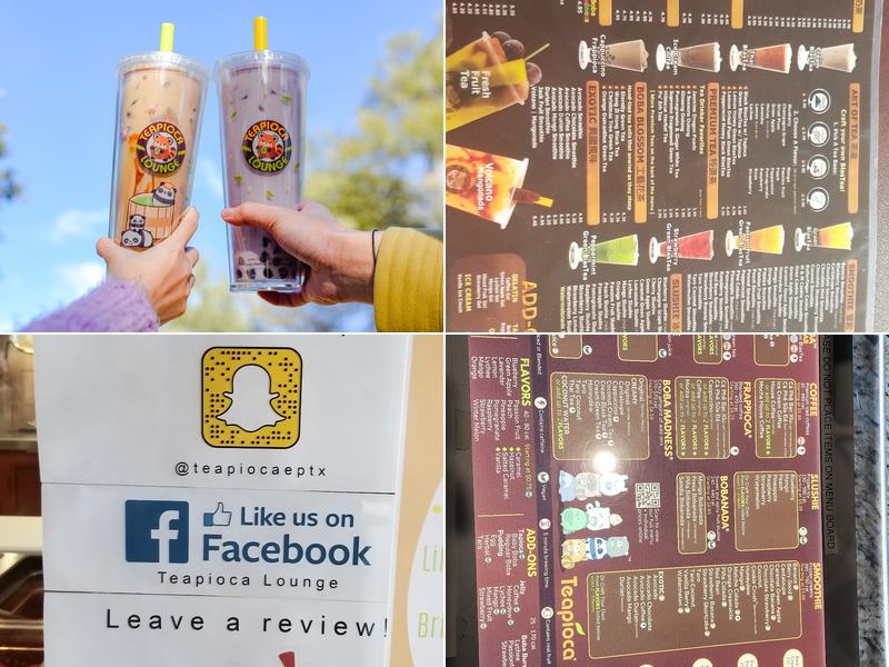Teapioca Lounge Menu