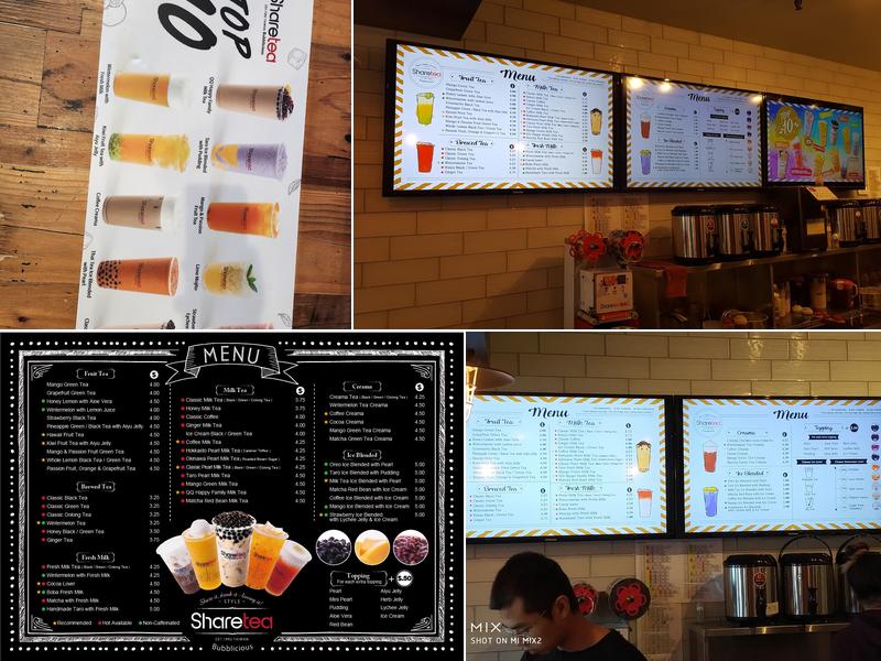 Sharetea Arlington Menu