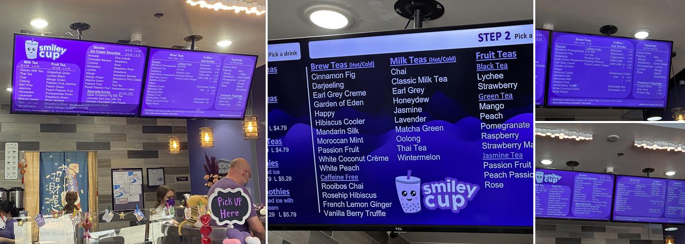 Smiley Cup Menu