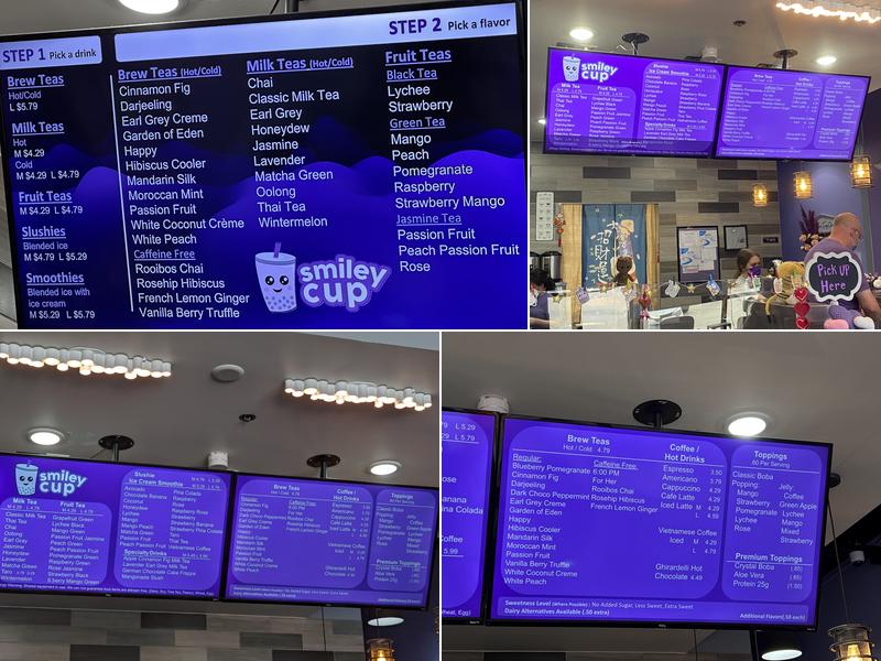 Smiley Cup Menu
