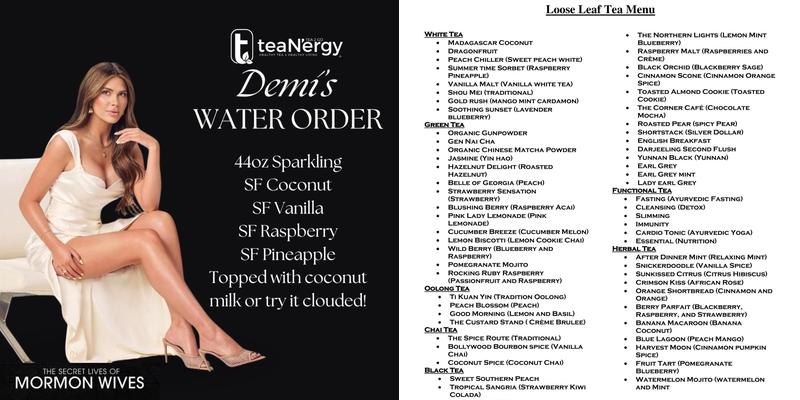 Tea2Go Menu