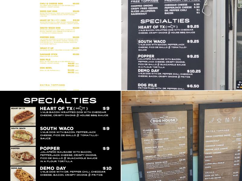 Heart of Texas Dog House Menu