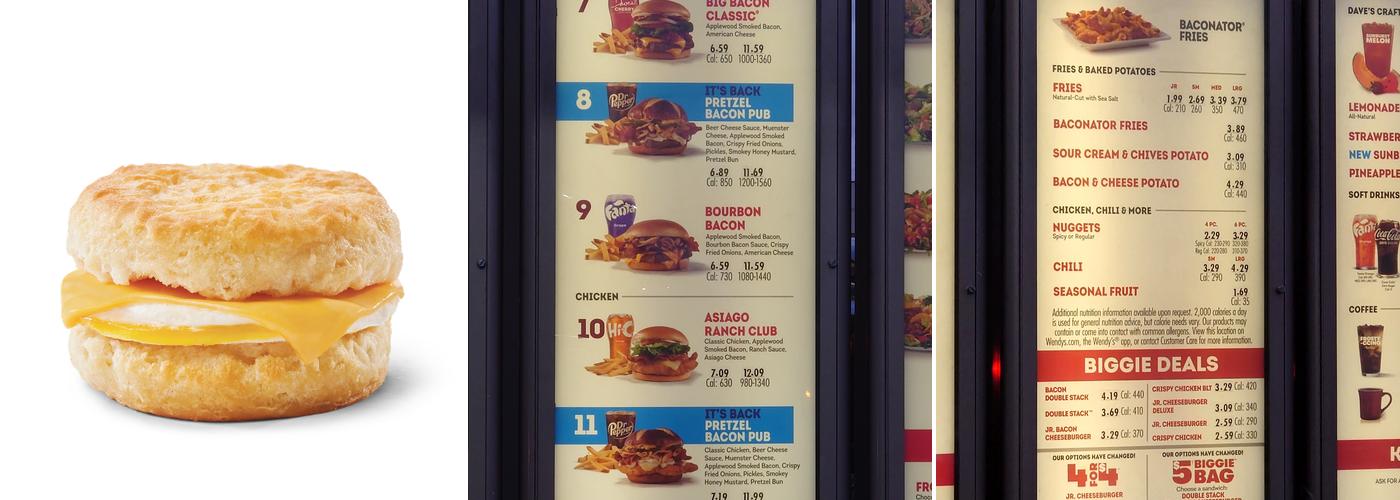 Wendy's Menu