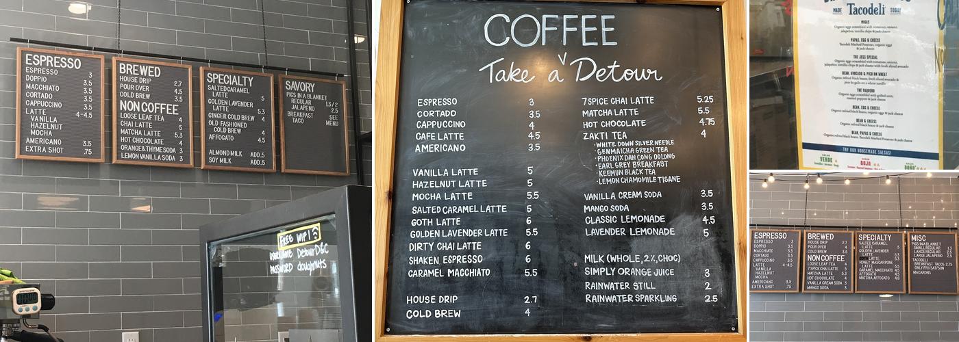 Detour Doughnuts Menu