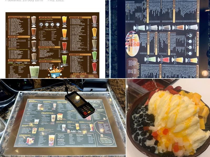 Teapioca Lounge Menu