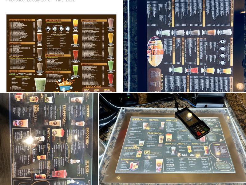 Teapioca Lounge Menu