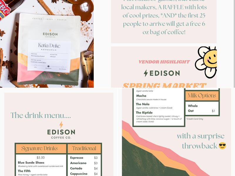 Edison Coffee Co Roastery Menu