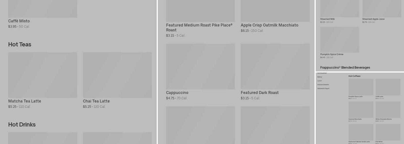Starbucks Menu