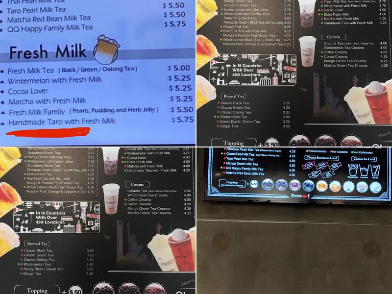 Sharetea Menu