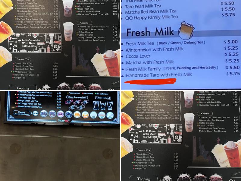 Sharetea Menu