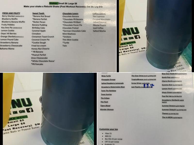 The Healthy Place Menu