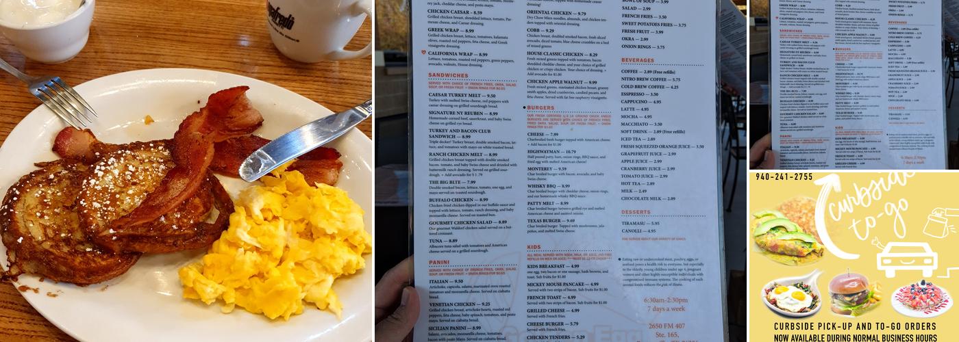 Golden Egg Cafe Menu