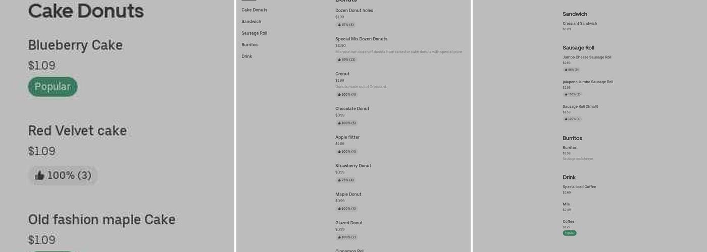 49 Donuts Menu